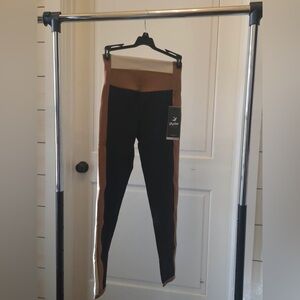 Stylish Black and Brown Crop Top and legging set